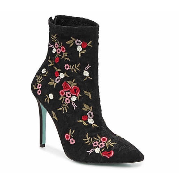 Betsey Johnson Shoes - Betsey Johnson remi embroidered booties